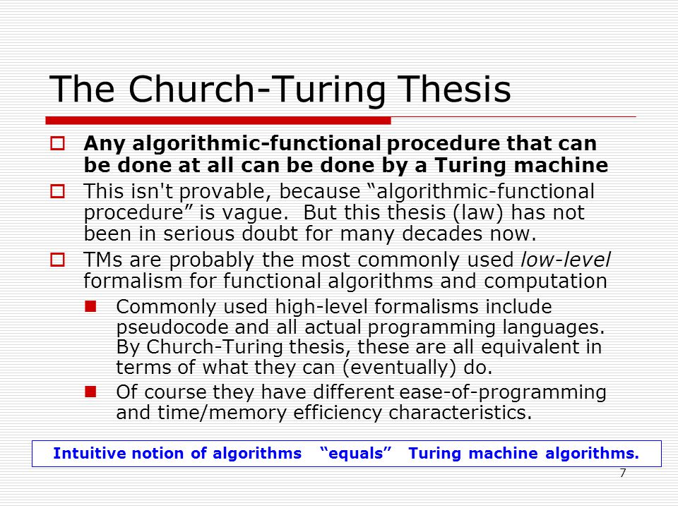Church-turing thesis provable
